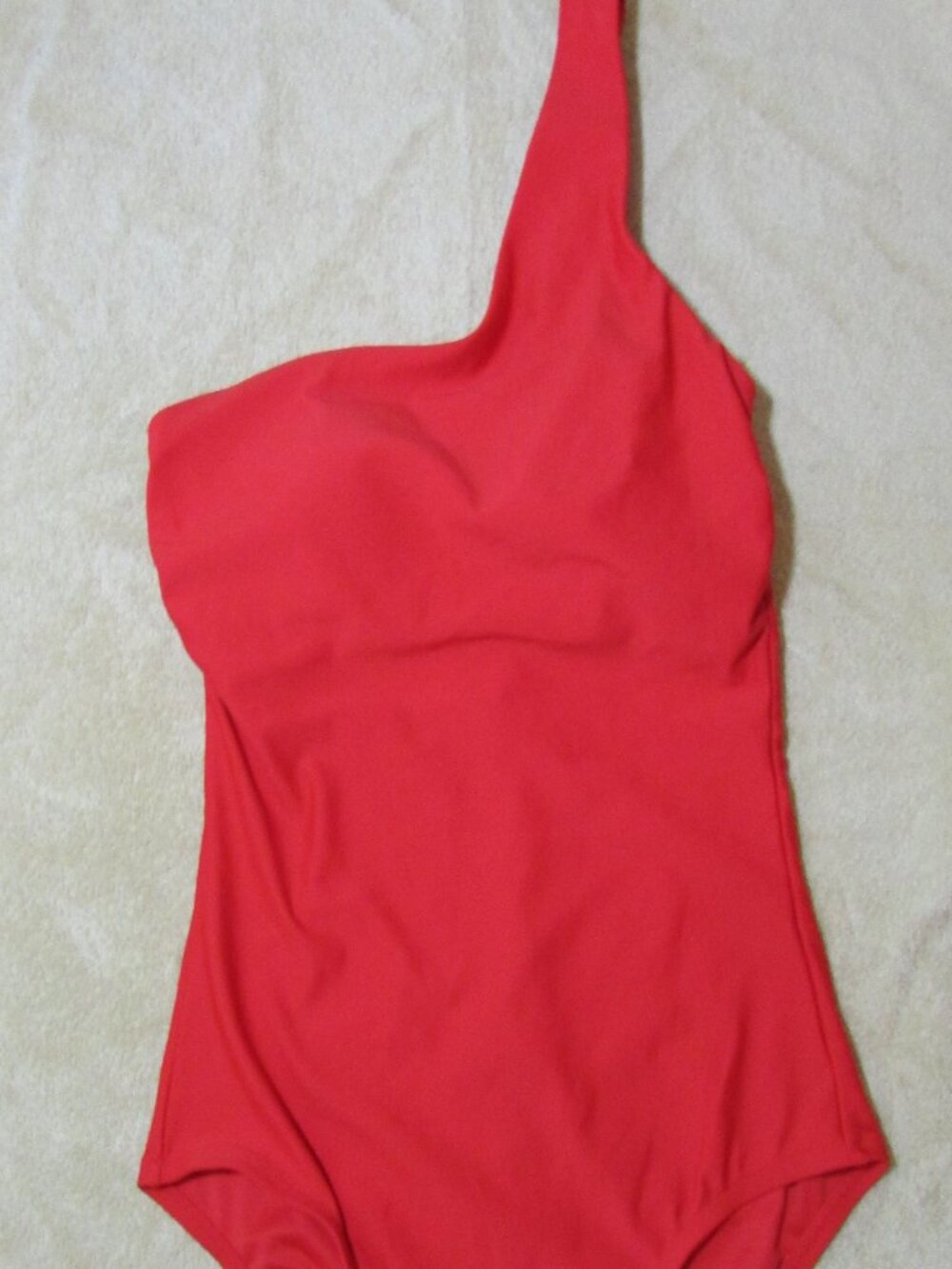 Kona Sol Red One Shoulder One Piece Swimsuit